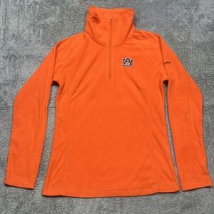 Columbia Auburn University Pullover Fleece—Men's S—Orange—1/4 Zip—EUC—Game Day‎